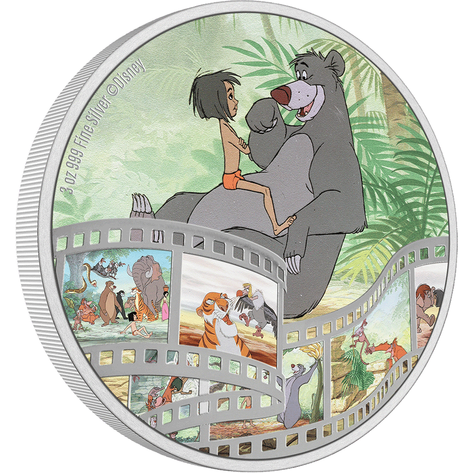 Niue 2022 $10 Disney Cinema Masterpieces - Jungle Book 3oz Silver Coin