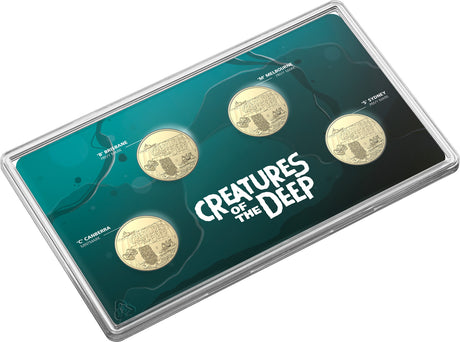 2023 $1 AlBr Mintmark and Privy Mark Uncirculated 4 Coin Set - Creatures of the Deep