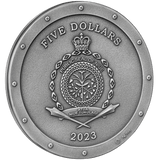 Niue 2023 $5 Metal Bee Steampunk 2oz Silver Antiqued Coin