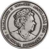 Australia 2023 $2 Ningaloo Eclipse 2oz Silver Antiqued Coloured Coin Perth Mint