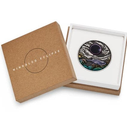 Australia 2023 $2 Ningaloo Eclipse 2oz Silver Antiqued Coloured Coin Perth Mint