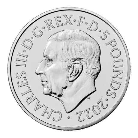 United Kingdom 2022 £5 King Charles III Queen Elizabeth II Tribute Brilliant Uncirculated Coin