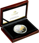 Australia 2020 $1 Proof Mob of Roos 5 Oz Selectively Gold Plated Silver 1000 Made