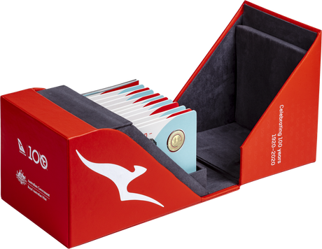 Australia 2020 $1 QANTAS 11 Coin Carded Set + Special Copper $1 1920-2020 Centenary + special copper $1