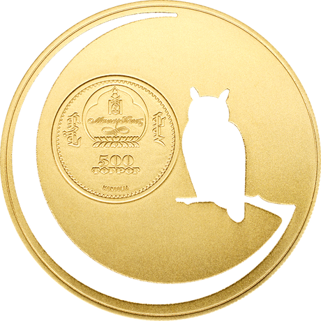 Mongolia 2016 500 Togrog Owl Mongolian Nature Series 1/2 Oz Silver Coin