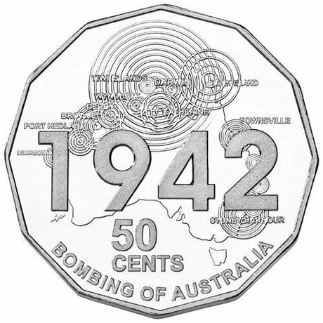 Australia 2012 50 Cent Uncirculated Shores Under Siege The Bombing of Australia