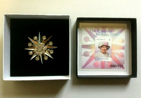 Australia 2019 The Queen's Birthday Brooch & Stamp Sheet