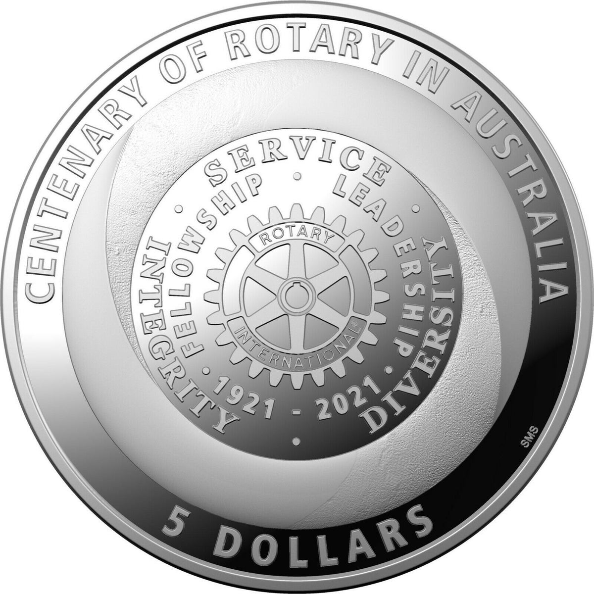 Australia 2021 Centenary of Rotary $5 Silver Proof Coin