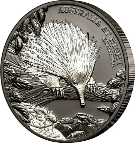 Niue 2020 $1 Australia at Night Echidna 1oz .999 Silver Black Proof Proof