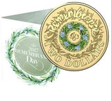Australia 2017 $2 Coloured Uncirculated Remembrance Day C Mintmark Folder Unfolded