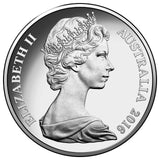 Australia 2016 20 Cent Frosted Uncirculated Obverse Young Queen Platypus