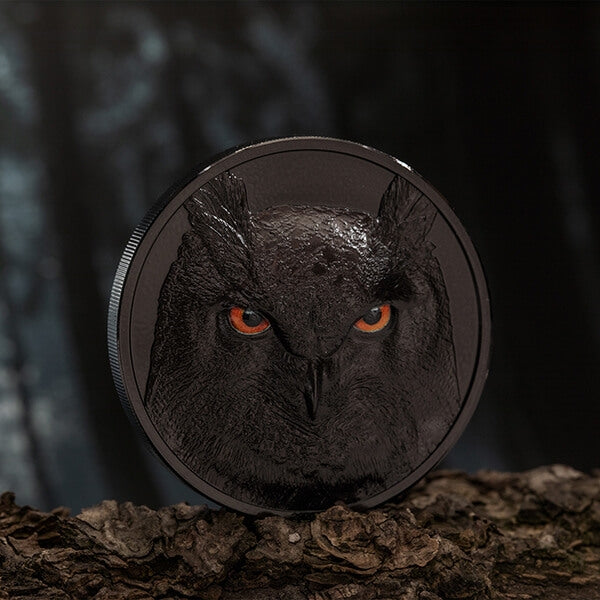 Palau 2021 $10 Eagle Owl Hunters by Night 2 oz Silver Coin CIT Smartminting®