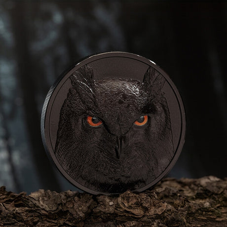 Palau 2021 $10 Eagle Owl Hunters by Night 2 oz Silver Coin CIT Smartminting®