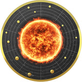 Cameroon 2021 500 Francs Silver Ruthenium Proof Coin - Solar System Series - The Sun - with Magnifying Lens Coloured