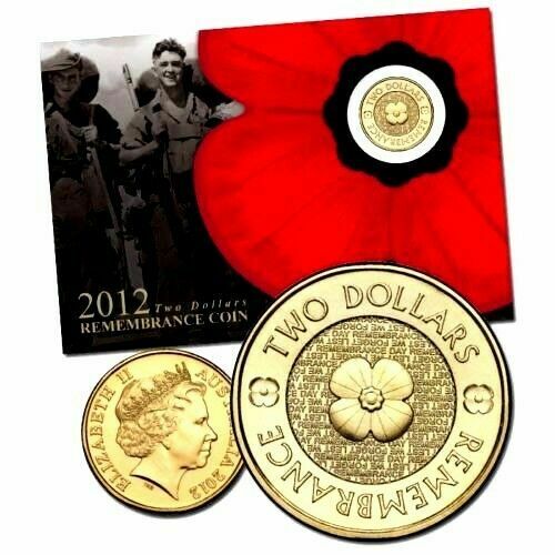 Australia 2012 $2 Uncirculated Remebrance Day Gold Poppy Coin Pack