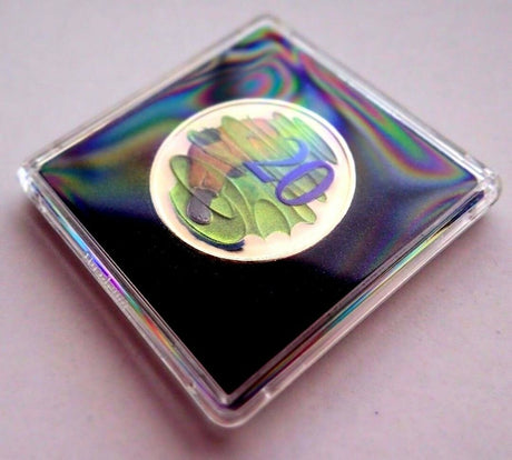 Australia 2013 20 Cent Coloured Uncirculated Platypus in Quadrum Capsule & Volterra Case Reverse
