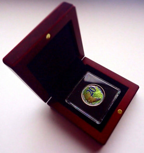 Australia 2013 20 Cent Coloured Uncirculated Platypus in Quadrum Capsule & Volterra Case
