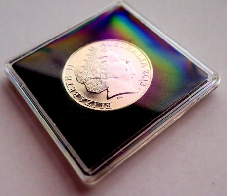 Australia 2013 20 Cent Coloured Uncirculated Platypus in Quadrum Capsule & Volterra Case- Obverse
