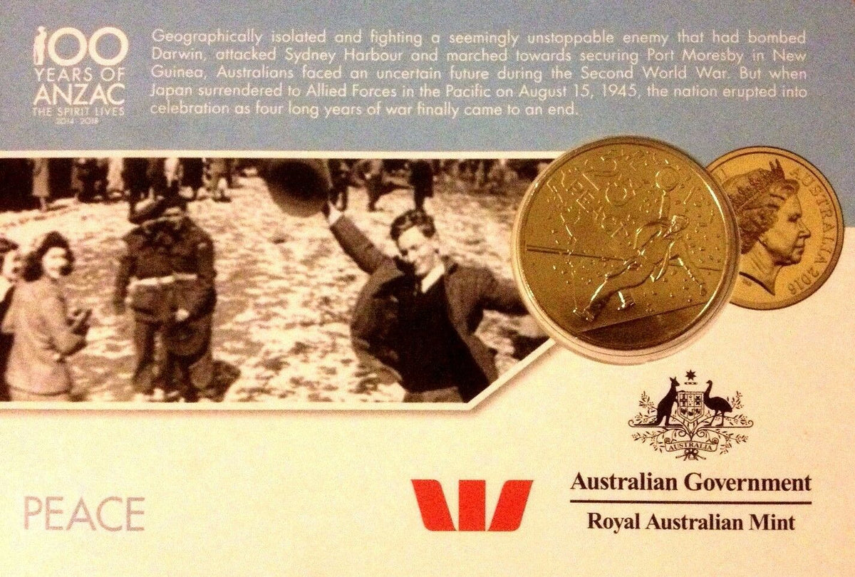 Australia 2016  25 Cent Uncirculated  Peace - Dancing Man -  ANZAC - Nordic Gold