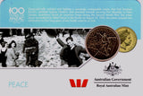 Australia 2016  25 Cent Uncirculated  Peace - Dancing Man -  ANZAC - Nordic Gold