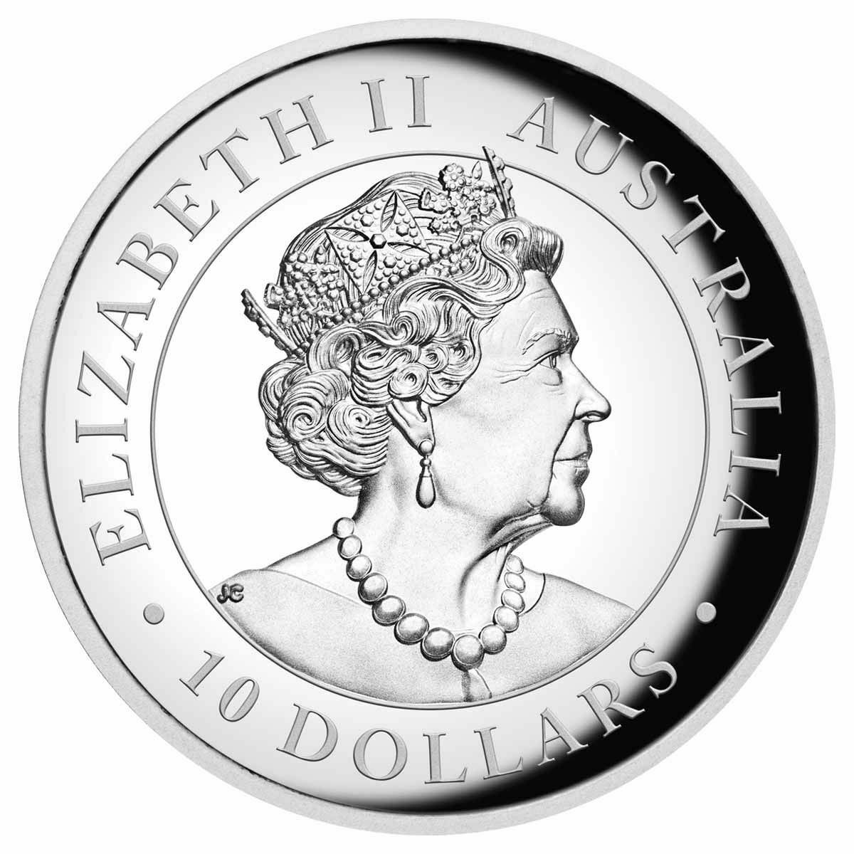 Australia 2020 $10 Wedge-tailed Eagle  High Relief 10 Oz Silver Proof Obverse