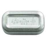 Wafer detail: PAMP 5 g silver wafer marked 999.9 with a Gingerbread Man motif.