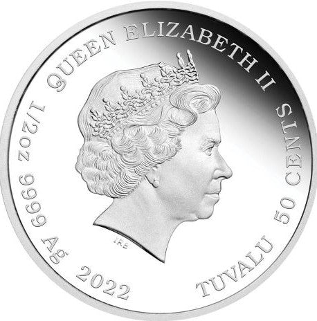 Tuvalu 2022 50 Cents Baby Tiger Coloured 1/2oz Silver Proof Coin