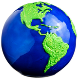 Barbados 2022 $5 Blue Marble Green Planet Earth 3oz Silver Coloured Sphere Coin