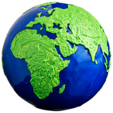 Barbados 2022 $5 Blue Marble Green Planet Earth 3oz Silver Coloured Sphere Coin