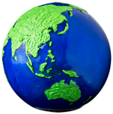 Barbados 2022 $5 Blue Marble Green Planet Earth 3oz Silver Coloured Sphere Coin