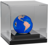Barbados 2022 $5 Endangered Blue Marble Earth with Meteorite from Space Rose Gold-Plated 3oz Antiqued Silver Sphere Coin