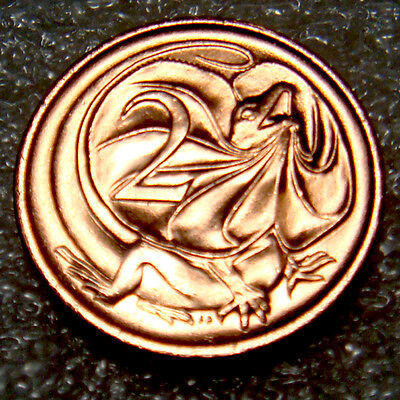 Australia 1990 2 Cent Uncirculated Frilled Neck Lizard