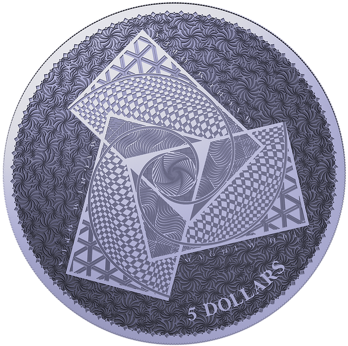 Tokelau 2022 $5 Magnum Opus Golden Ratio Fractals 1oz .9999 Silver BU Coin
