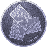 Tokelau 2022 $5 Magnum Opus Golden Ratio Fractals 1oz .9999 Silver BU Coin