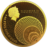 Tokelau 2022 $100 Magnum Opus Golden Ratio Fractals 1oz .9999 Gold Prooflike Coin
