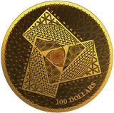 Tokelau 2022 $100 Magnum Opus Golden Ratio Fractals 1oz .9999 Gold Prooflike Coin