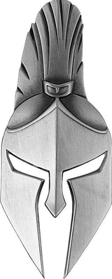 Fiji 2021 $2 Spartan Mask Ancient Warriors 2oz Silver Antiqued Coin