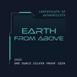 Certificate of Earth From Above 2022 Niue $1 1oz .999 Silver Coin