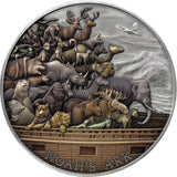 Tokelau 2021 $10 Fundamental Stories of Bible Series Noah's Ark 5 oz  Silver Antique High Relief Coin