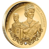 Tokelau 2022 $100 Queen Elizabeth II Accession 1oz 99.99% Gold Proof Coin