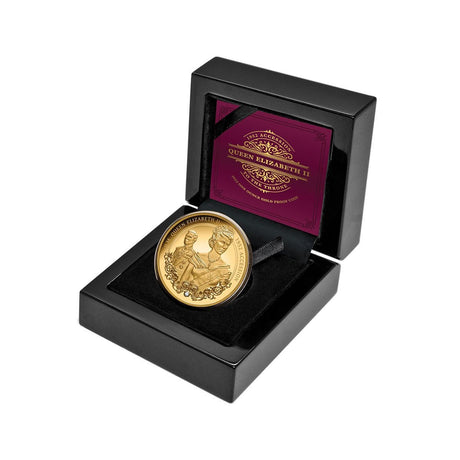 Tokelau 2022 $100 Queen Elizabeth II Accession 1oz 99.99% Gold Proof Coin