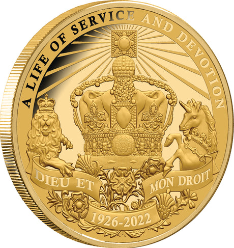 Queen Elizabeth II Tribute Medallion Prooflike in Commemorative Folder