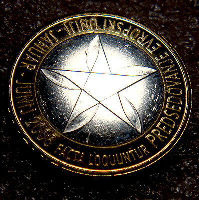Slovenia 2008 3 Euro Bi-Metal 6 Months President of EU Uncirculated Obverse angle
