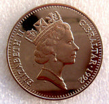 Gibraltar 1992 2.8 Ecus 2 Pounds Knight on Horse Uncirculated