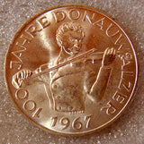 Austria 1967 50 Schillings Uncirculated 100th Birthday of the Blue Danube Waltz 90% Silver 34mm
