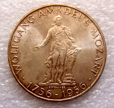 Austria 1956 25 Schillings Uncirculated 200th Birthday of Amadeus Mozart