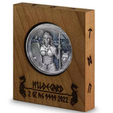 Germania Mint 2022 10 Mark Hildegard Valkyries 2 oz Pure Silver Antique Finish UHR Coin