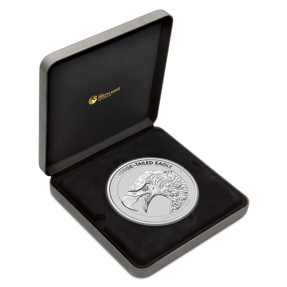 2022 $30 Australian Wedge-Tailed Eagle 1 Kilo 99.99% Silver Enhanced Reverse Proof High Relief Coin Perth Mint