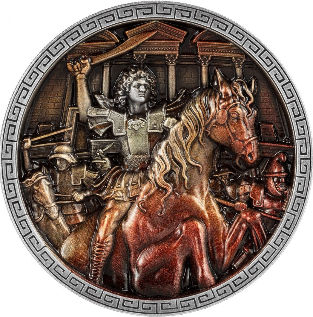 Chad 2023 25000 Francs  Alexander the Great 5 Oz Antique Silver Coin 199 Made