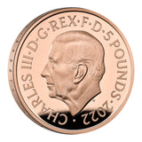 United Kingdom 2022 £5 King Charles III Queen Elizabeth II Tribute Gold Proof Coin